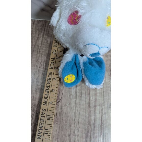 White & Blue Plush Bunny With Colorful Patches WalMart Easter 7" - Picture 7 of 9